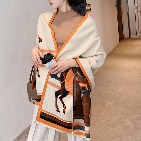 Thais Pashmina Scarf Orange