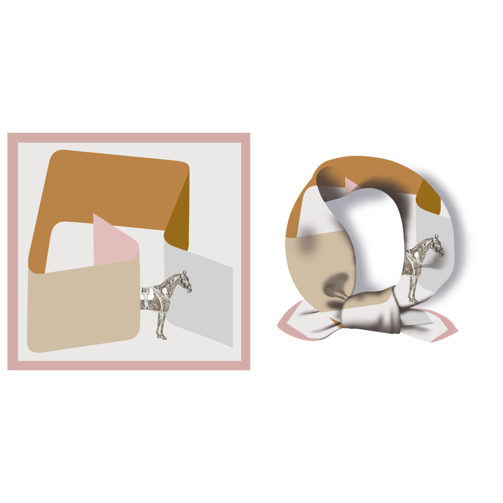 Bruna Pink Silk Scarf