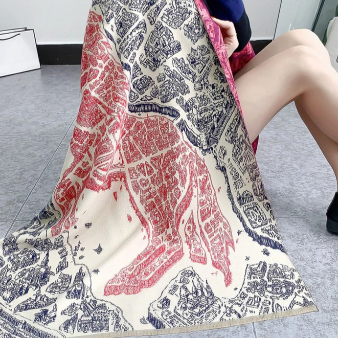 Felicity Pashmina Scarf Red