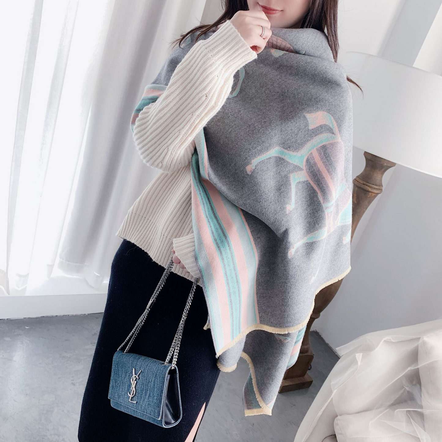 Rosalie Luxurious Pashmina Scarf Shawl Wrap