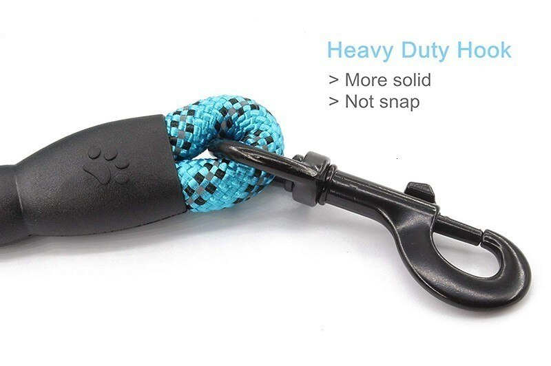 Blue Reflective Padded Leash - Dogs and Horses