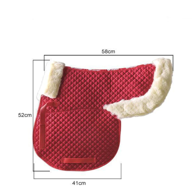 Red Wool & Cotton Saddle Pad - Dogs and Horses