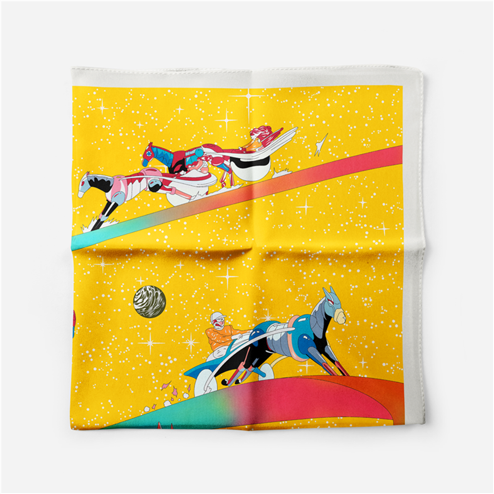 Alma Yellow Silk Scarf / 53cm