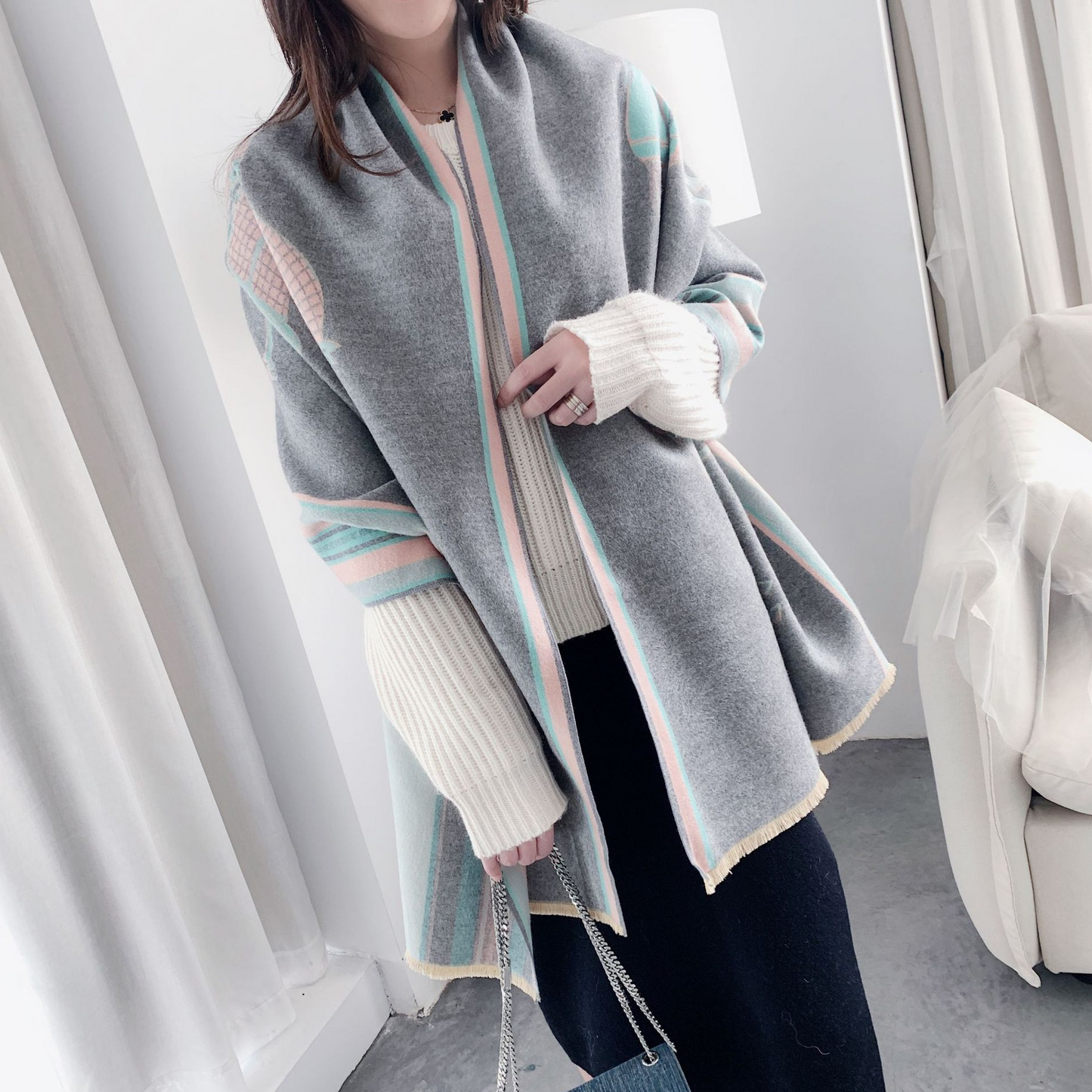 Rosalie Luxurious Pashmina Scarf Shawl Wrap