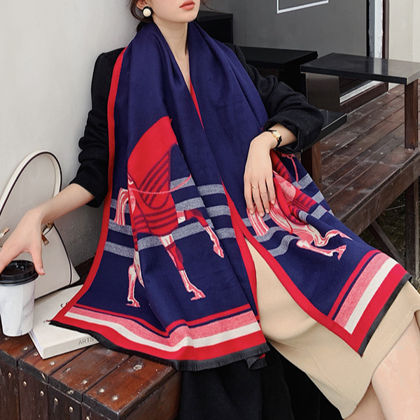 Thais Pashmina Scarf Blue