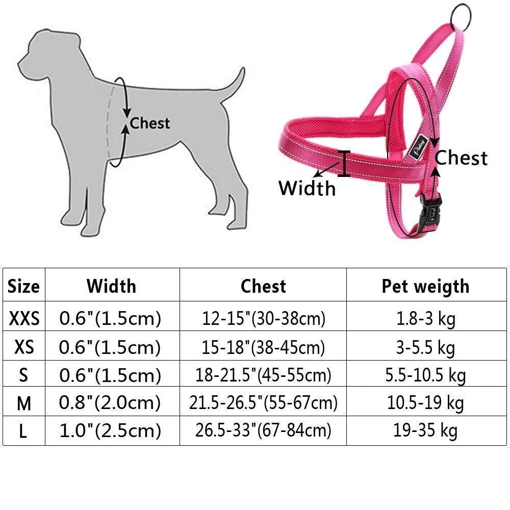 Pink No Pull Reflective Harness - Dogs and Horses