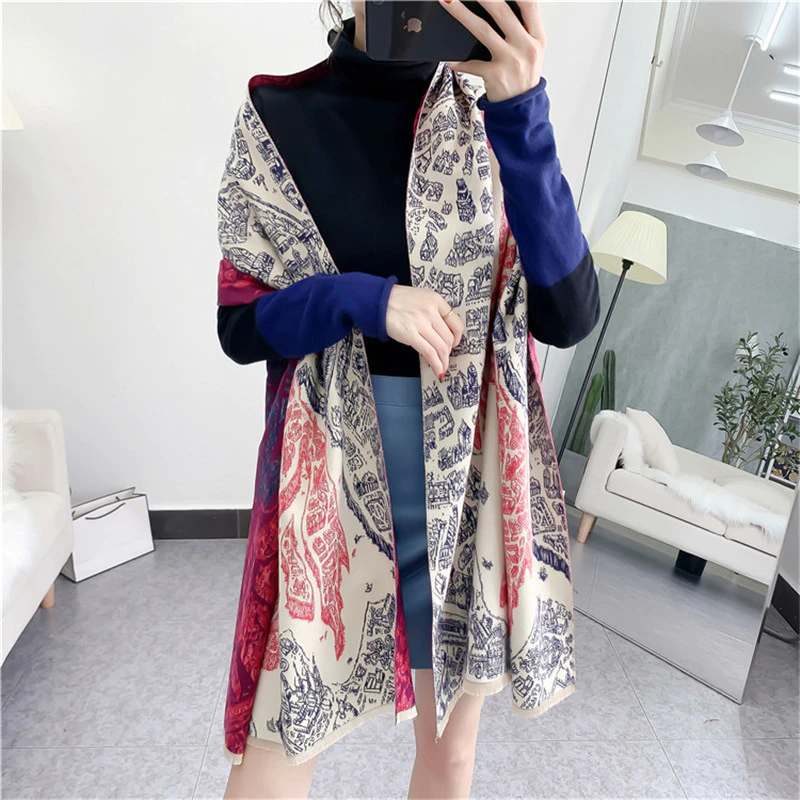 Felicity Pashmina Scarf Red