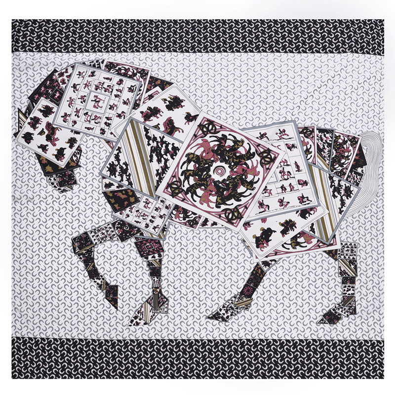 Zeta Black Silk Scarf