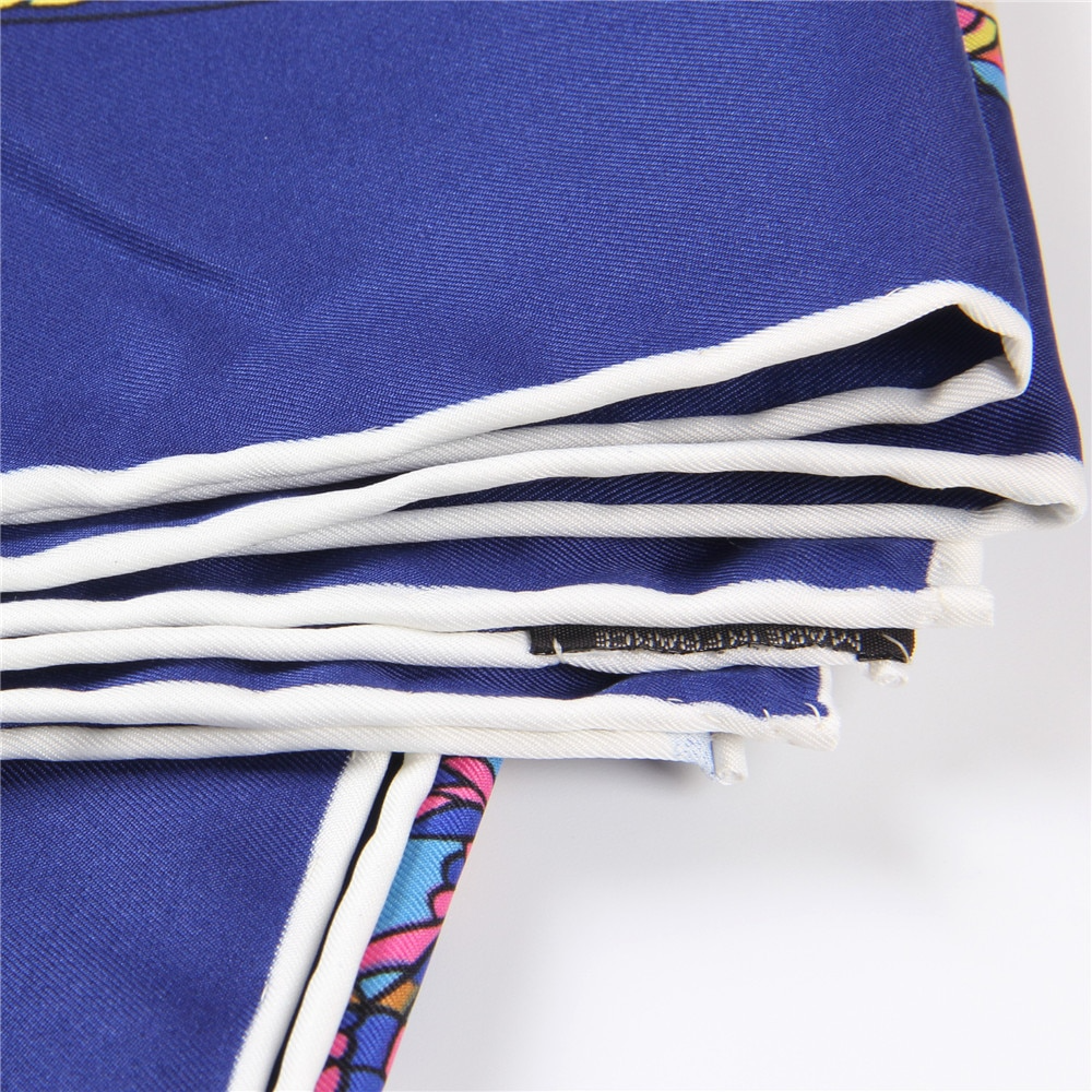 Serenella Navy Silk Scarf
