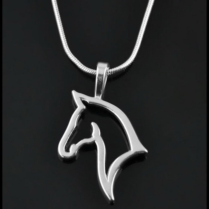 Silver Horse Pendant Necklace - Dogs and Horses