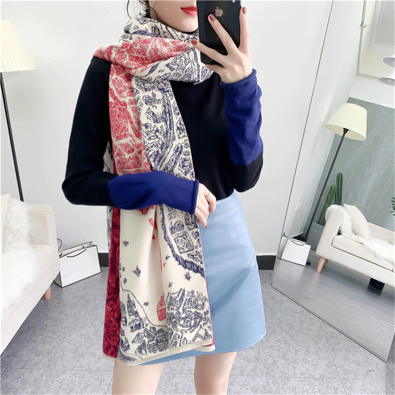Felicity Pashmina Scarf Red