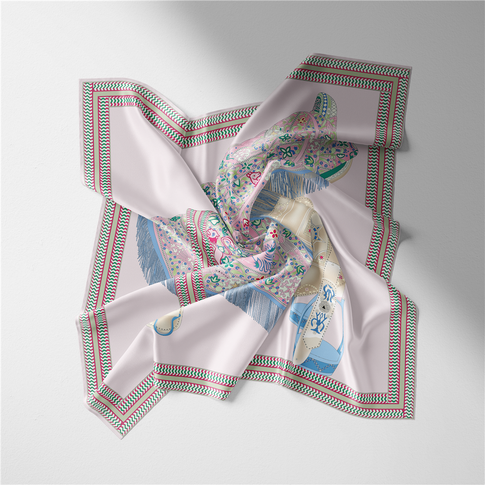 Elisabetta Pink Silk Scarf Small