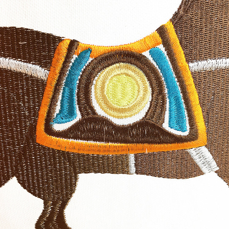 Aria Embroidered Velvet Pillow Cover Brown 18" x 18"