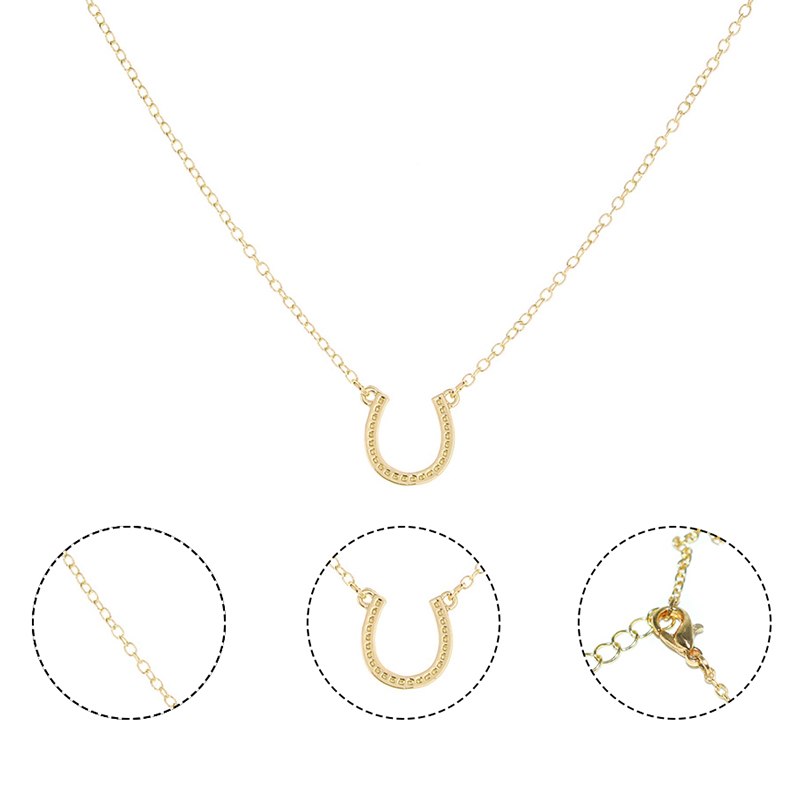 Horseshoe Necklace (Silver, Gold) - Dogs and Horses