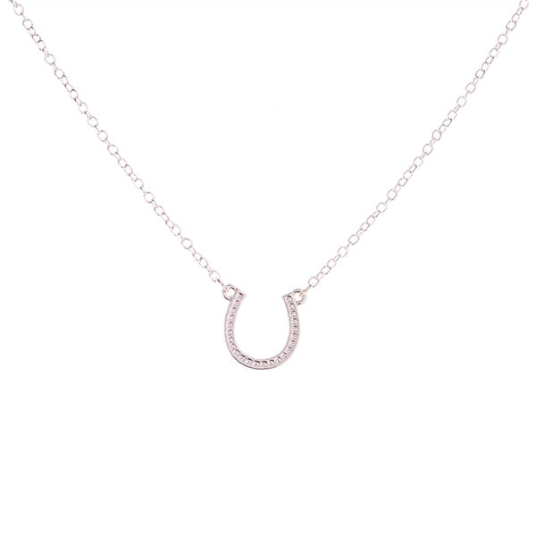 Horseshoe Necklace (Silver, Gold) - Dogs and Horses