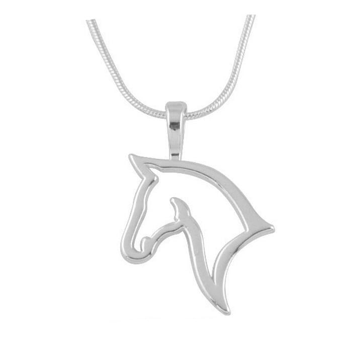 Silver Horse Pendant Necklace - Dogs and Horses