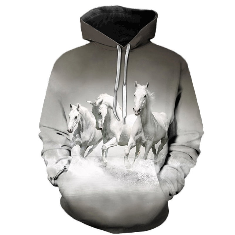 Adelina Horse Art Hoodie - Dogs and Horses