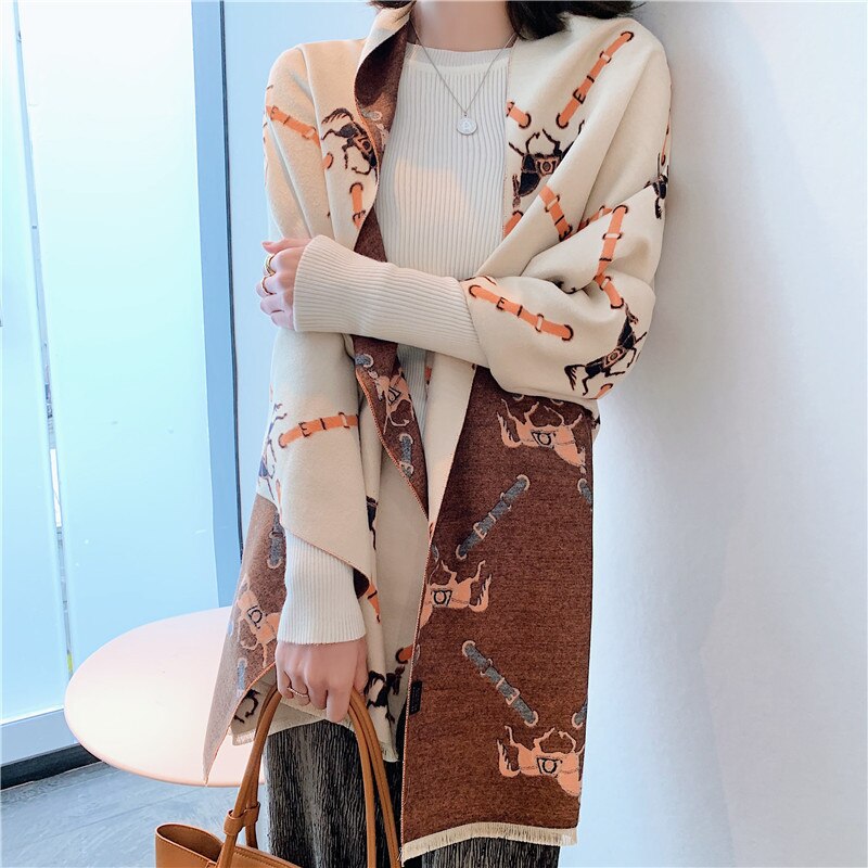 Emilienne Pashmina Scarf Orange