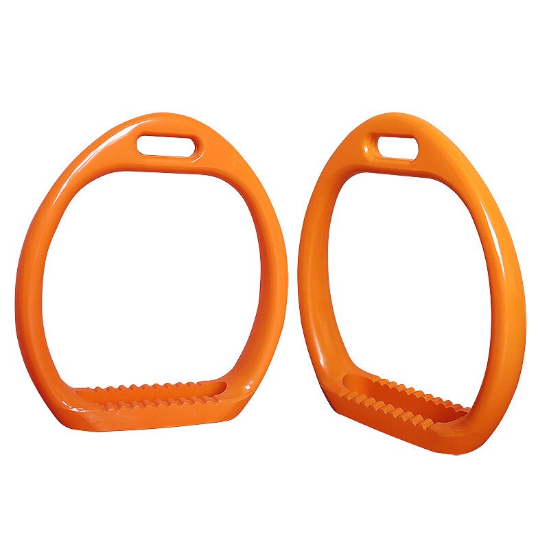 Orange Diecast Aluminum Stirrups - Dogs and Horses