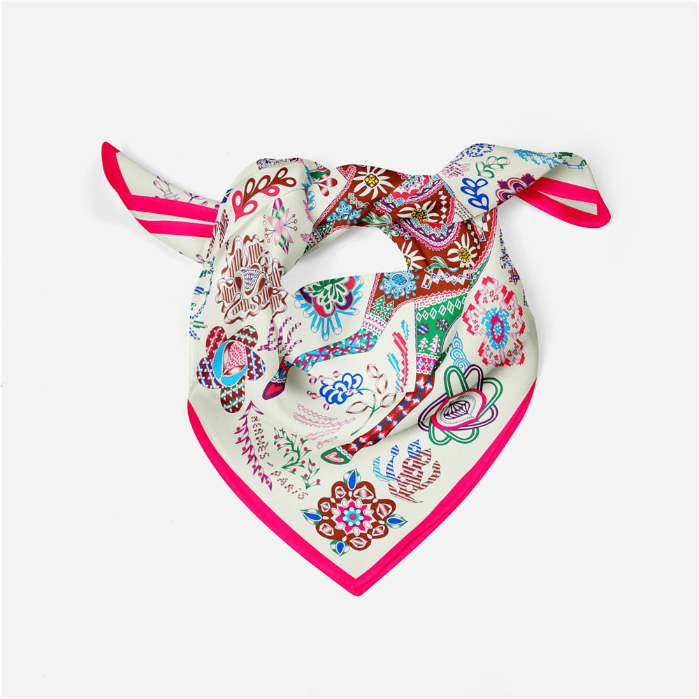Genoa Pink Silk Scarf Small