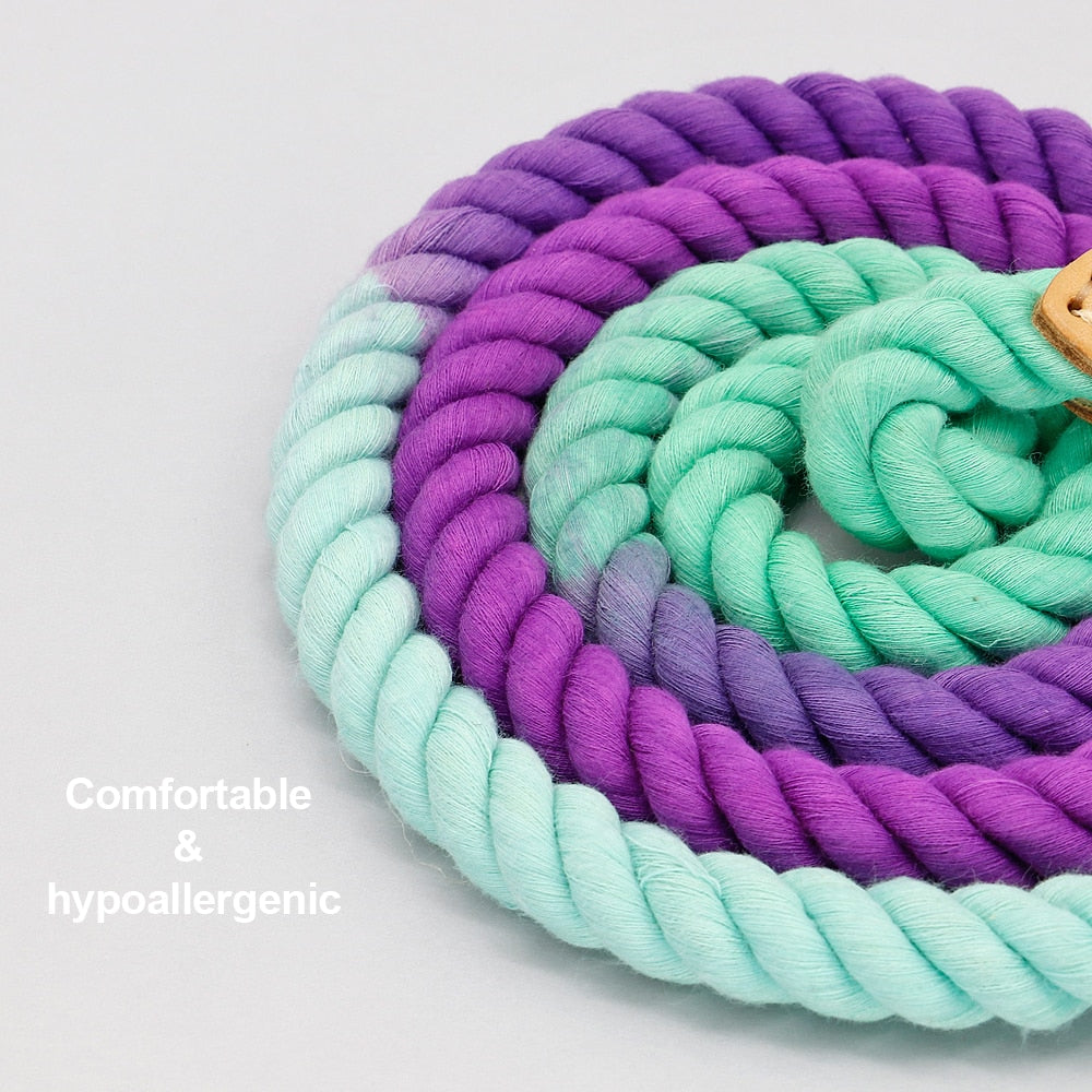 Purple Cotton Rope Leash - Dogs and Horses