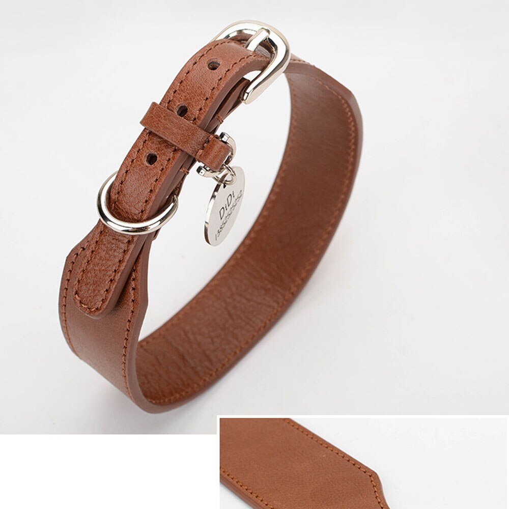 Lucca Green Leather Collar - Dogs and Horses