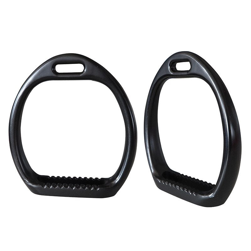Black Diecast Aluminum Stirrups - Dogs and Horses