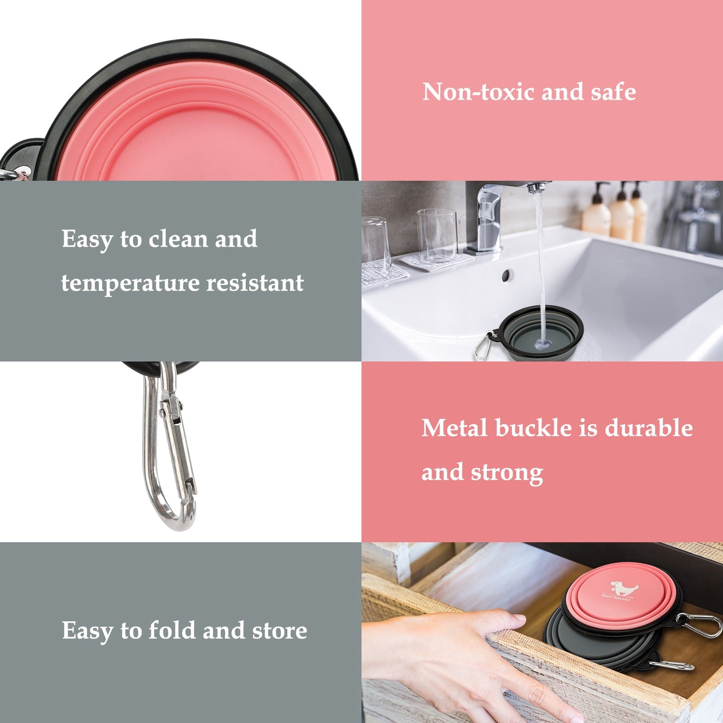 Collapsible Portable Bowl - Dogs and Horses