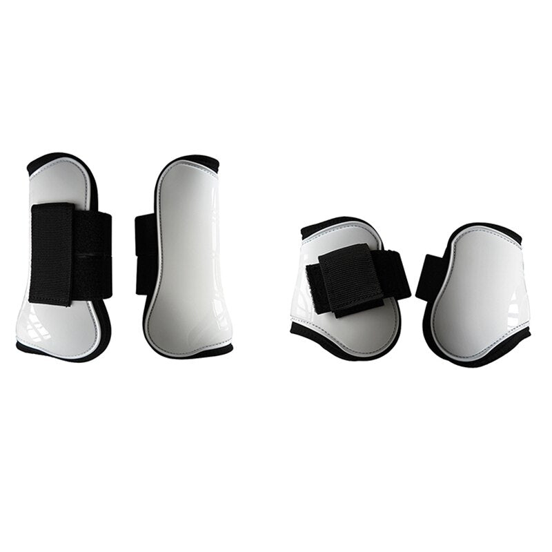 White Hook and Loop Closure Adjustable Tendon & Fetlock Boots - Dogs and Horses