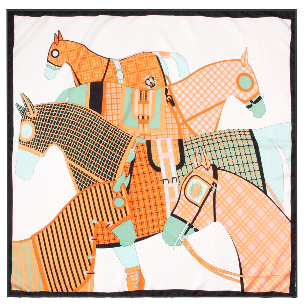 Bellezza Orange Silk Scarf