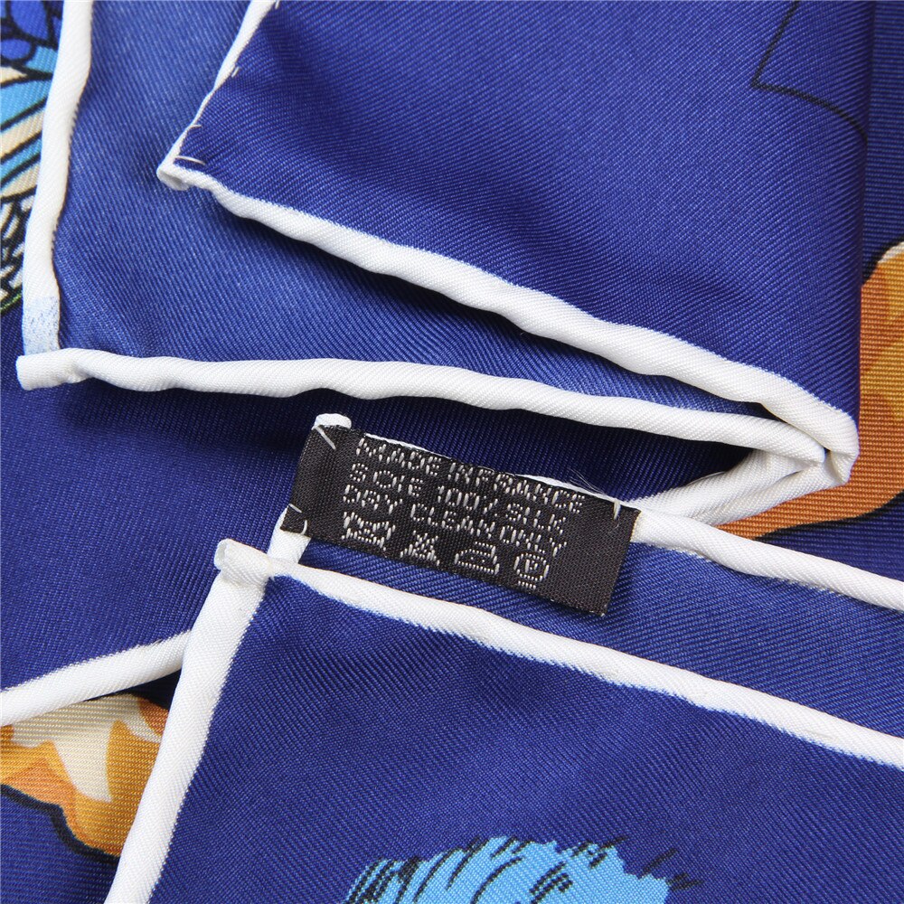 Serenella Navy Silk Scarf