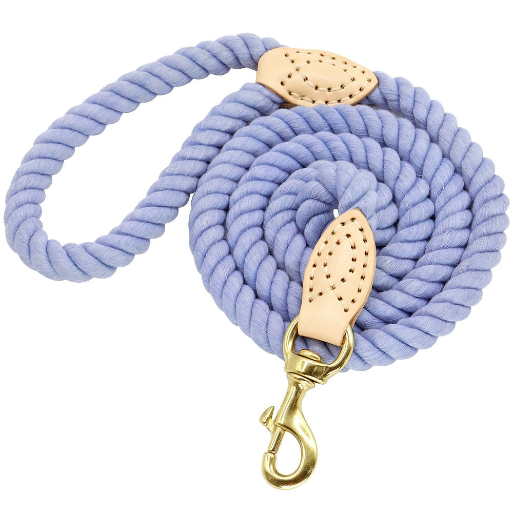 Blue Cotton Rope Leash - Dogs and Horses