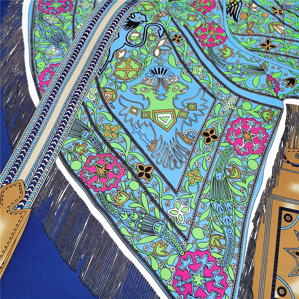 Elisabetta Royal Blue Silk Scarf