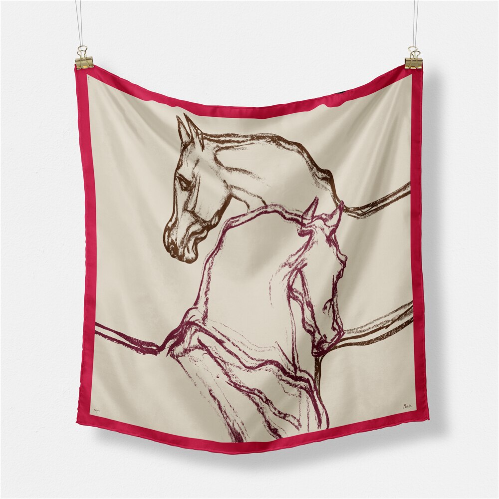 Terina Red Silk Scarf