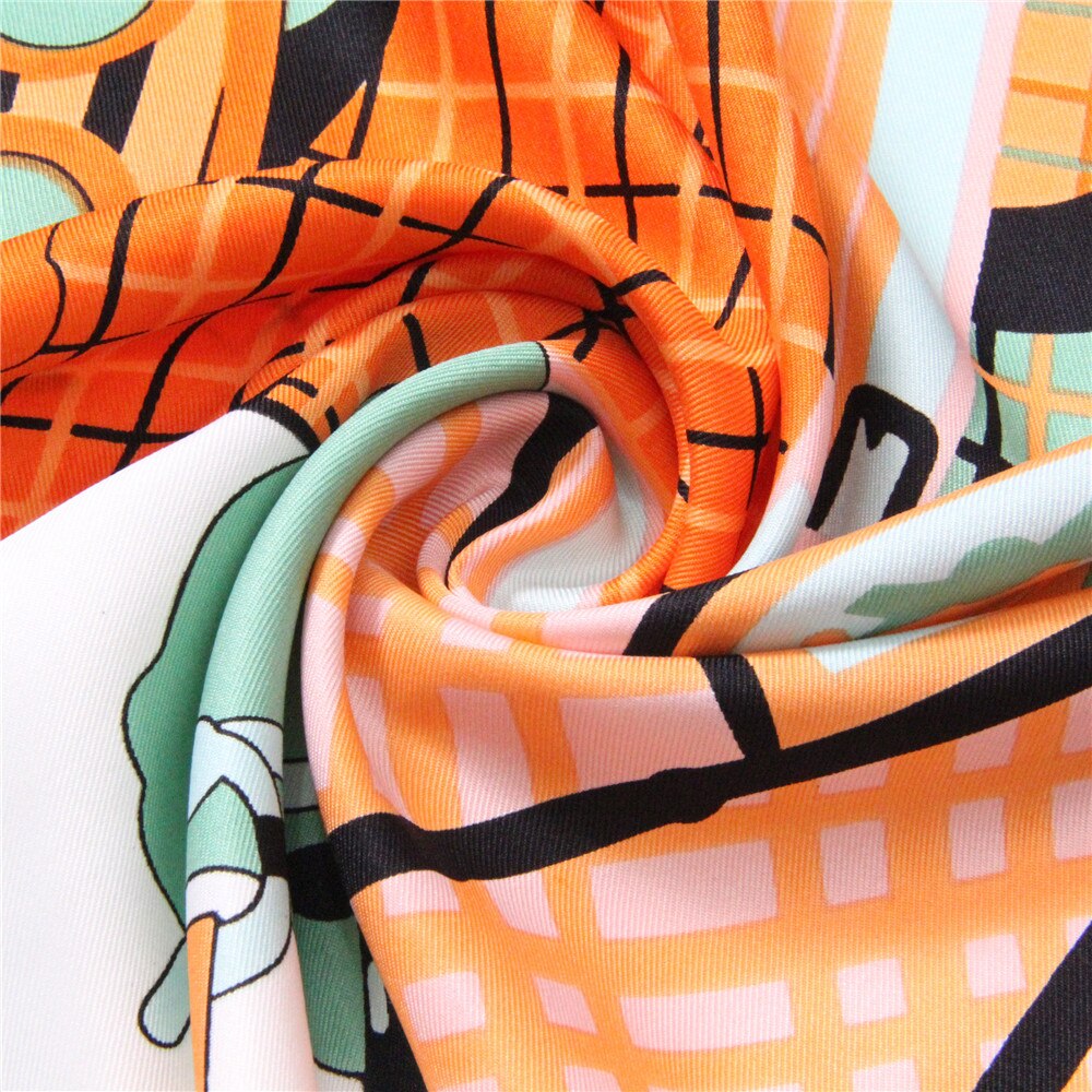 Bellezza Orange Silk Scarf