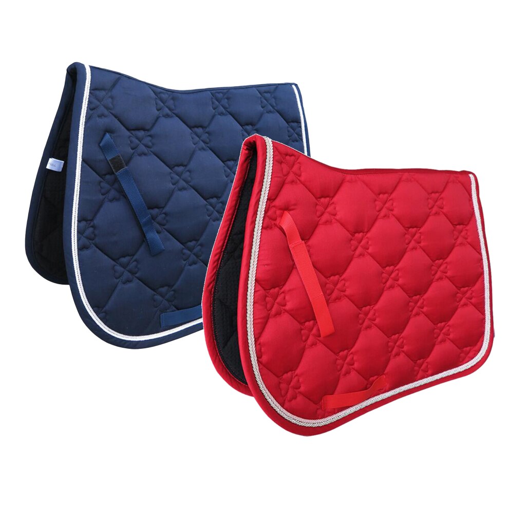 Cotton Saddle Pad Red/Blue - Dogs and Horses