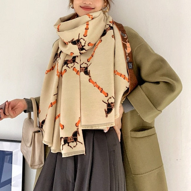 Emilienne Luxurious Pashmina Scarf Shawl Wrap