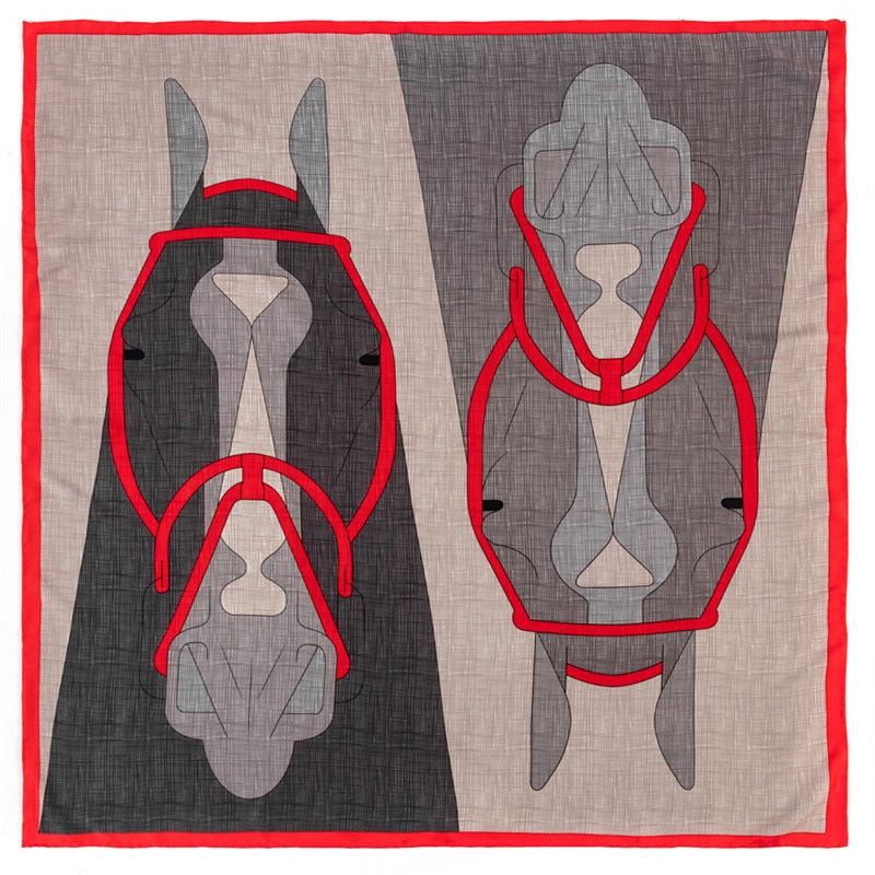 Bria Gray Silk Scarf