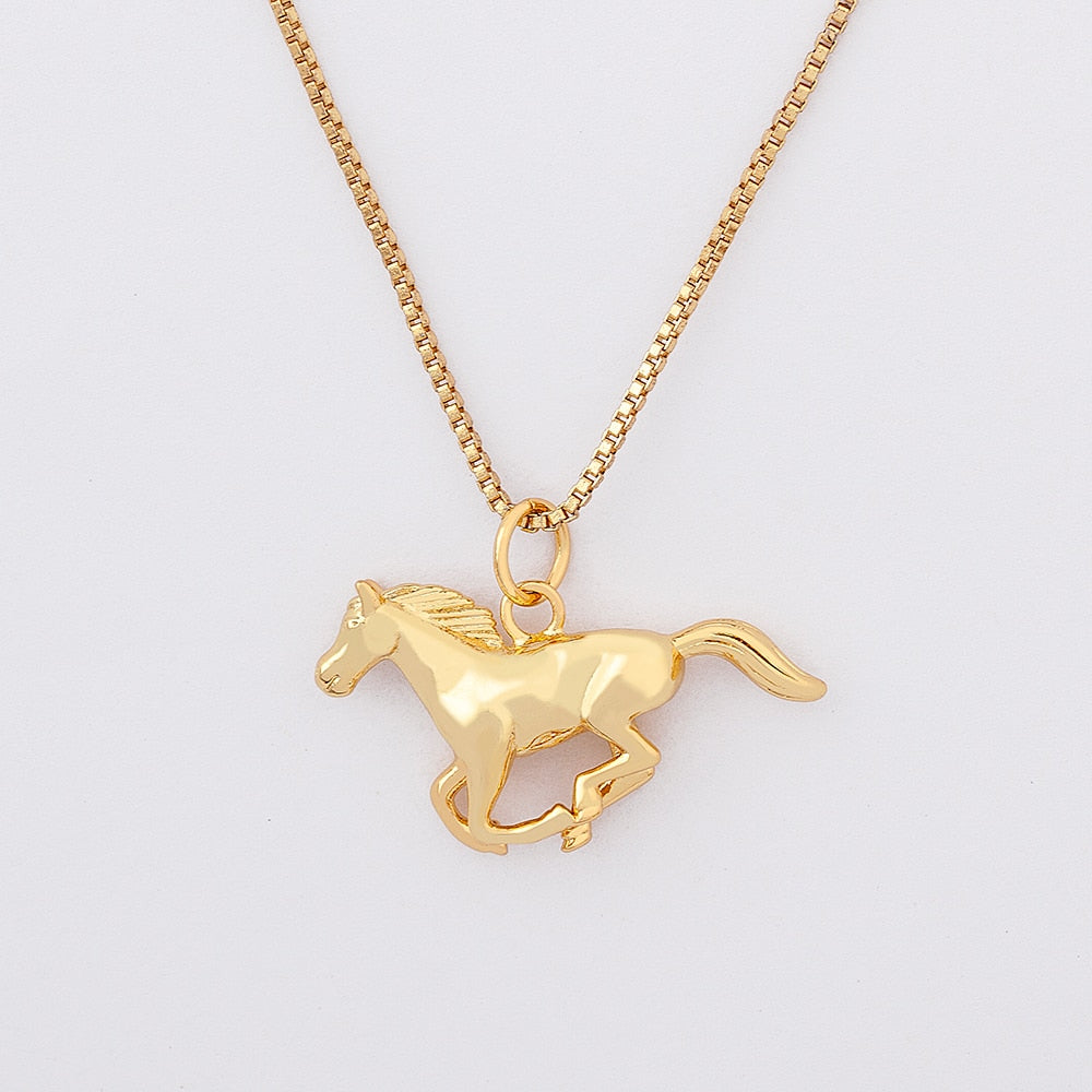 Running Horse Gold Necklace