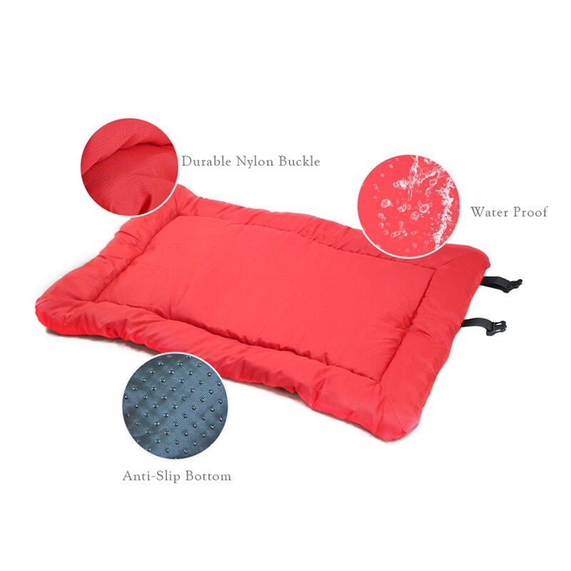 Red Foldable Mat - Dogs and Horses