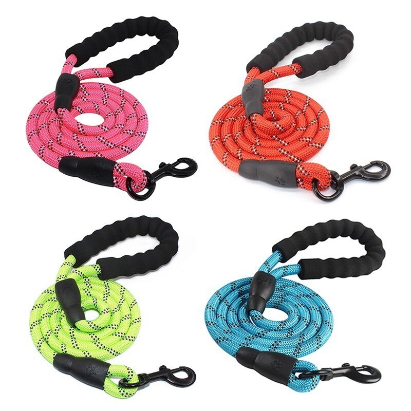 Black Reflective Padded Leash - Dogs and Horses