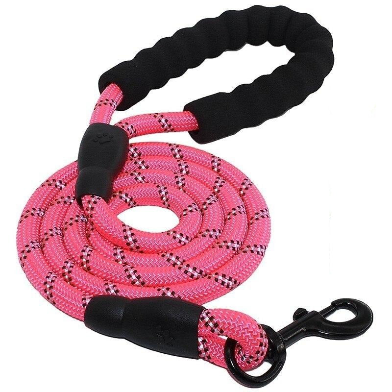 Pink Reflective Padded Leash - Dogs and Horses