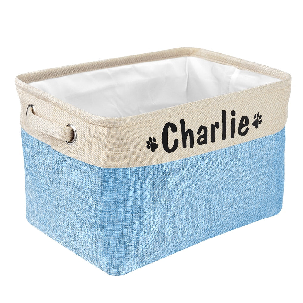 Personalized Dog Toy Basket - Dogs and Horses