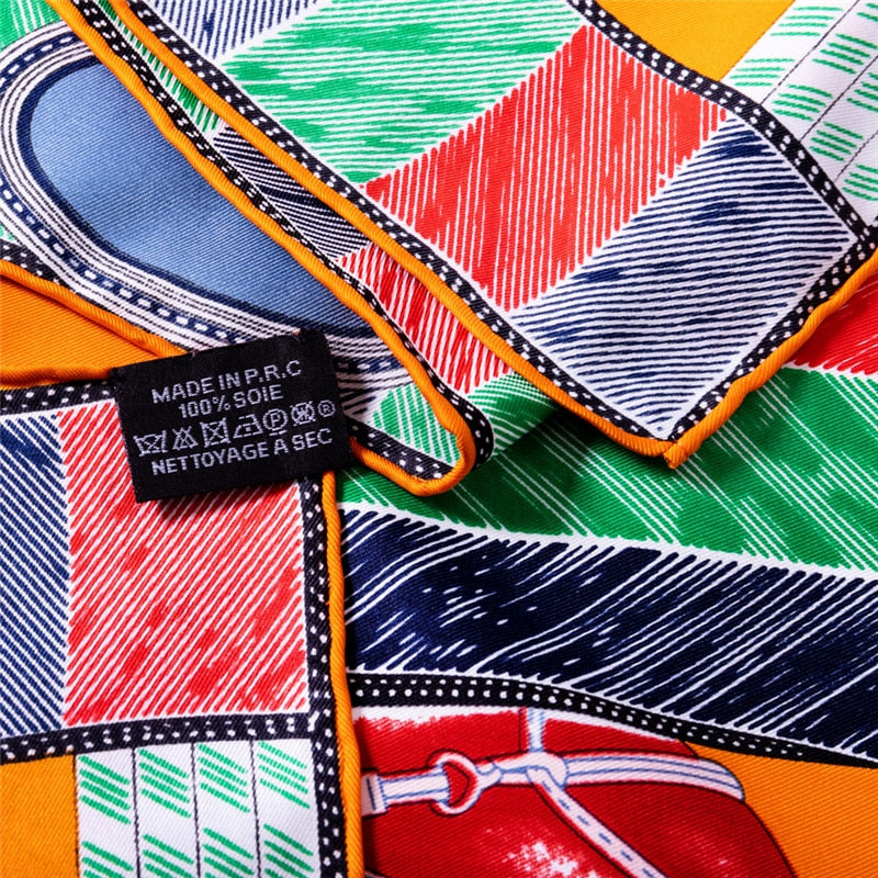 Graziosa Orange Silk Scarf