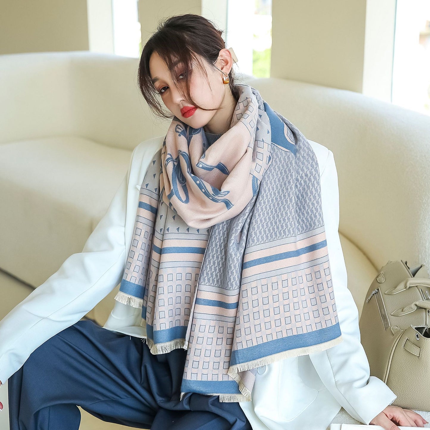 Marcelle Luxurious Pashmina Scarf Shawl Wrap