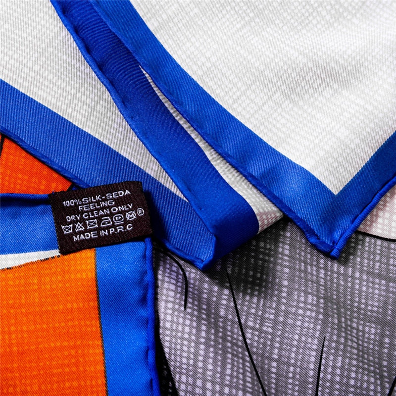 Bria Orange Silk Scarf