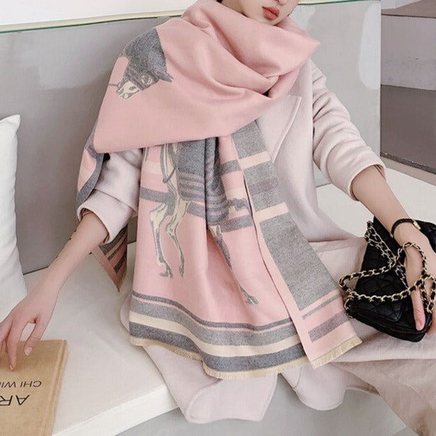 Thais Pashmina Scarf Pink