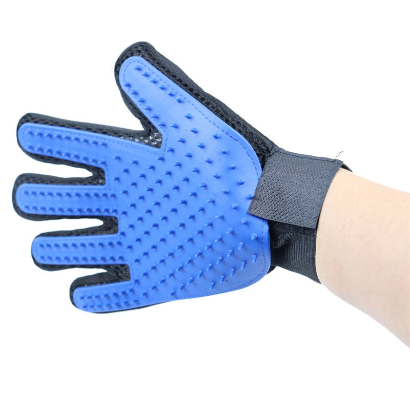 Blue Grooming Gloves - Dogs and Horses