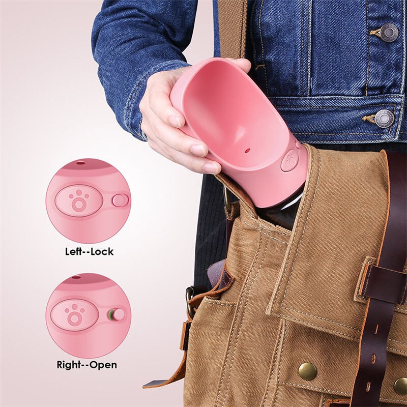 Blue Portable Water Bottle - Dogs and Horses