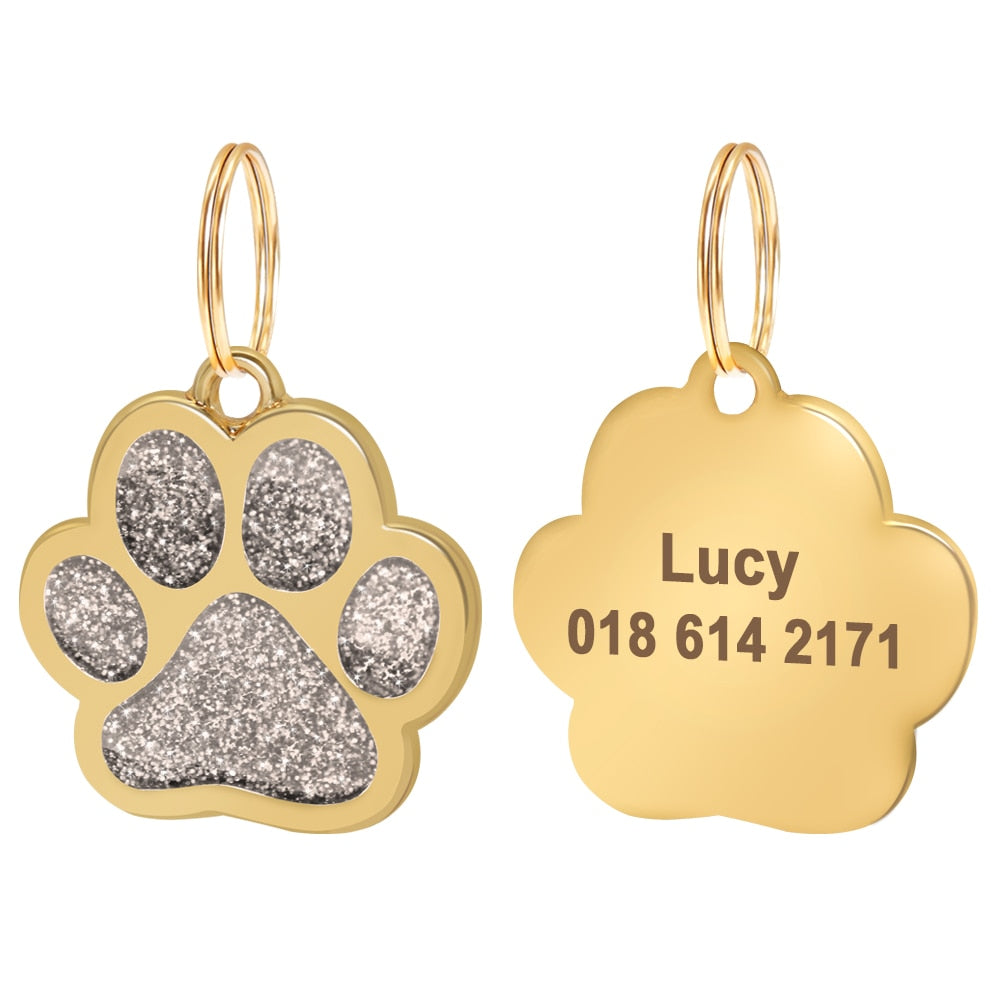 Gold Paw Personalized ID Tags - Dogs and Horses